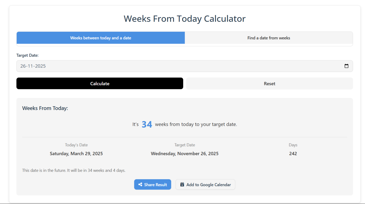 How to calculate weeks between dates complete guide 2025 